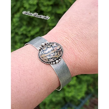 Leopárd jáspis karkötő / Leopardskin Jasper cuff