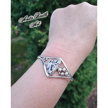Dalmata jáspis karperec / Dalmatian Jasper cuff