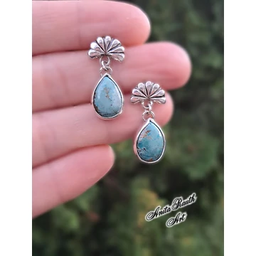 Türkiz csepp fülbevalók / Turquoise teardrop earrings