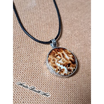 Kerek achátkő medál / Round agate stone pendant