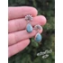 Kép 6/7 - Türkiz csepp fülbevalók / Turquoise teardrop earrings