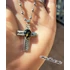 Kép 3/13 - Sötét borostyánkő kereszt / Dark amber cross