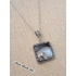 Kép 1/7 - Achát kockamedál szölöfürttel /  Square agate pendant with grapevine motif