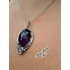 Kép 2/13 - Ametiszt medál rózsával / Amethyst pendant with a rose