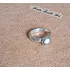 Kép 1/6 - Természetes gyöngy gyűrű csavarral / Natural pearl ring with a twist