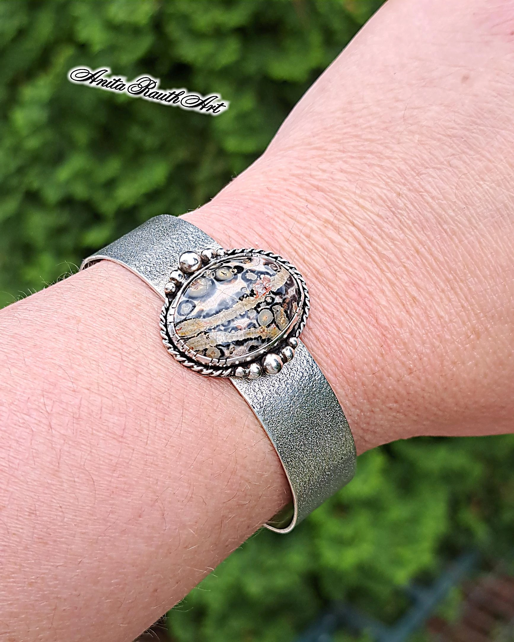 Leopárd jáspis karkötő / Leopardskin Jasper cuff